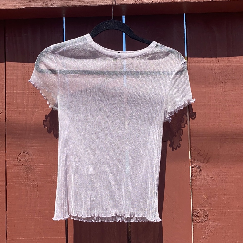 Free People 90s style Mesh Tee
